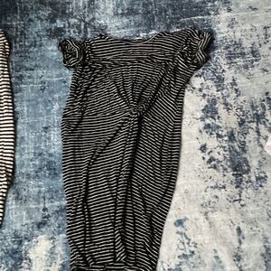 Black and White Striped Dress